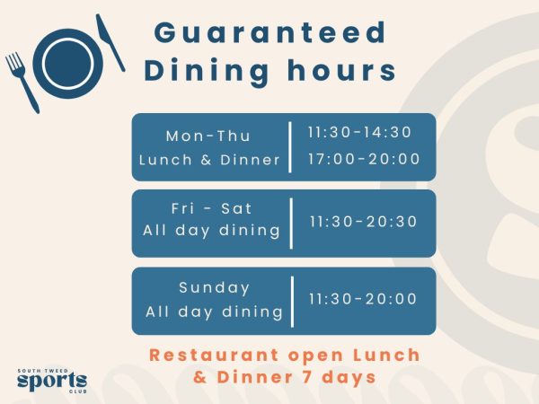 Guaranteed Dining hours
